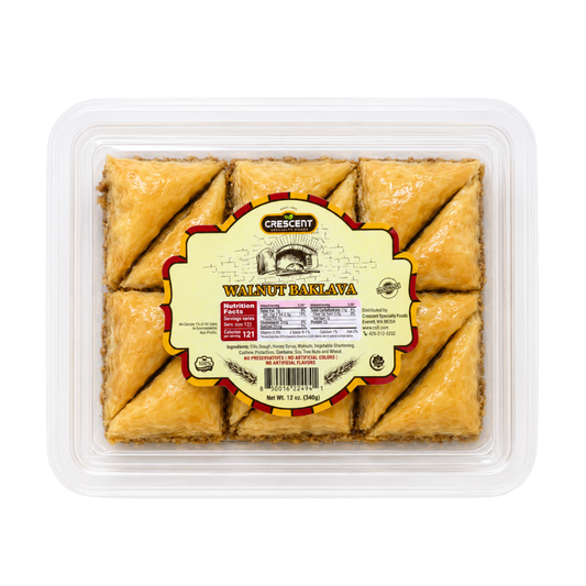 BK0121 - Crescent Walnut Baklava 10 x 12 oz (340g)