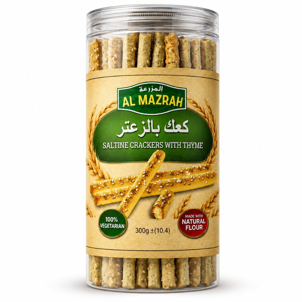 BK0211 - Al Mazrah Saltine Crackers With Thyme 12 x 300 gr