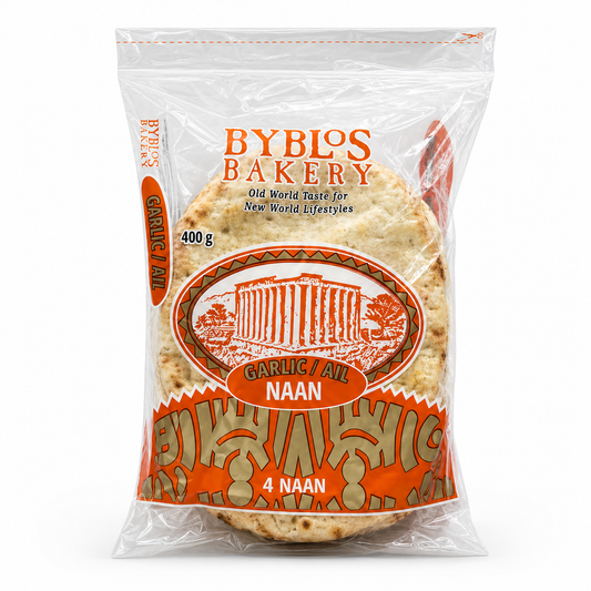 BY12C – Byblos Garlic Naan bread 24 x 14 oz (400g)