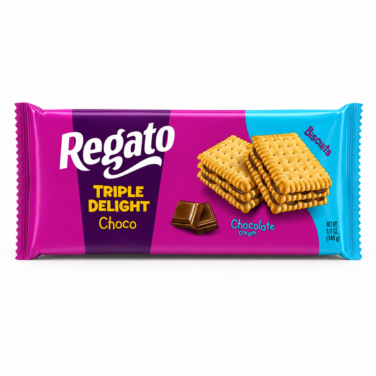 CB2502 - Regato Triple Delight Choco  Biscuits 18 x144 g