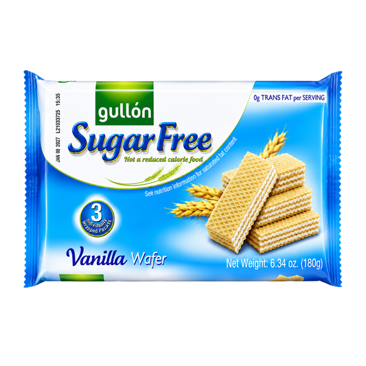 CB3101 - Gullon Sugar Free Vanilla Wafer 12 x 6.34 Oz (180 g)
