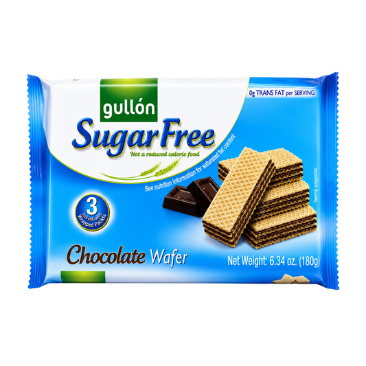 CB3102 - Gullon Sugar Free Chocolate  Wafer 12 x 6.34 Oz (180 g)