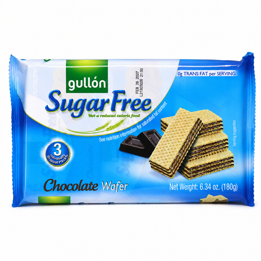 CB3102 - Gullon Sugar Free Chocolate  Wafer 12 x 6.34 Oz (180 g)