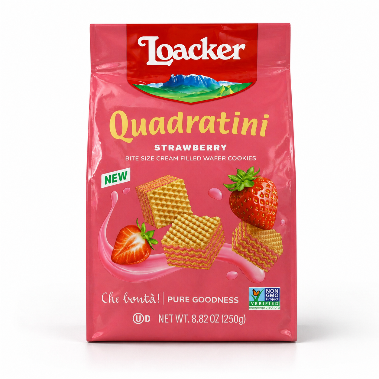 CB4101 - Loacker Quadratini Strawberry  6 x 250g