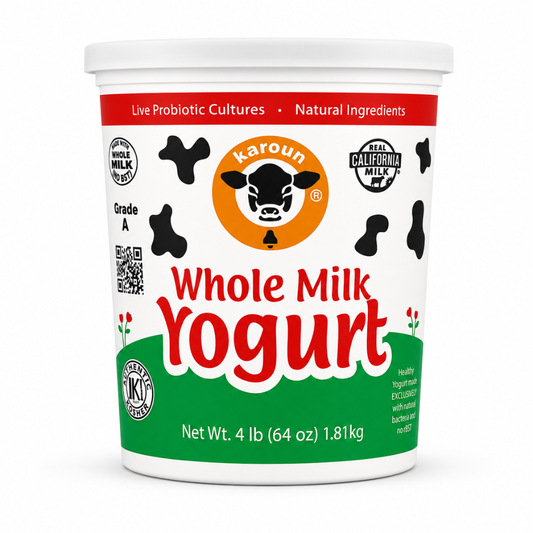 CH01A – Karoun 4 Lbs. Whole Milk Yogurt 6 x 64 oz (1810g)
