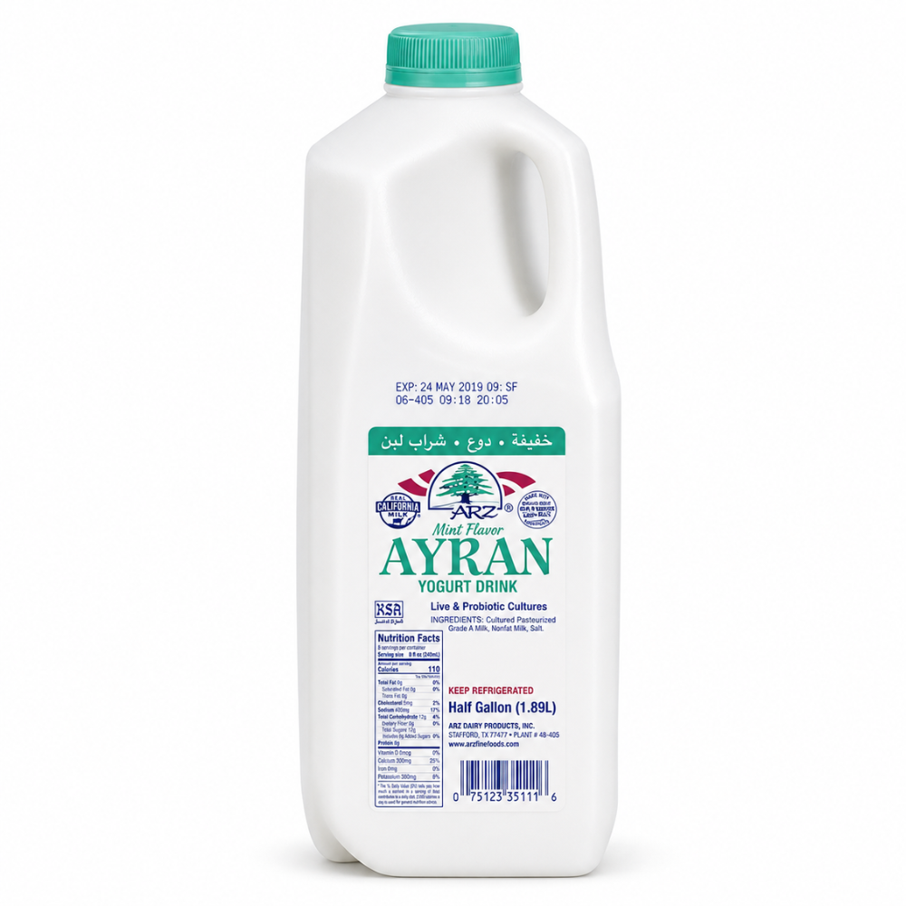 CH01H – Arz Yogurt Drink Mint 1/2 GL 6 x 64 fl oz (1889ml) Green Lid