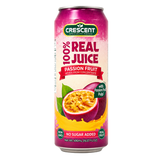 DK0203 - Crescent 100% Real Juice Passion Fruit With Pulp 24 x 16.57 Fl oz (490 ml)