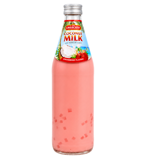 DK1205 – Crescent Coconut Milk With Nata De Coco Strawberry Flavor 12 x 485ml