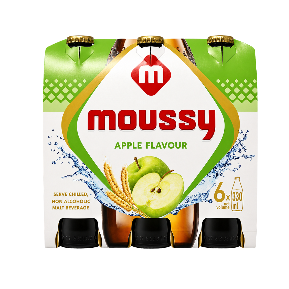 DK30G - Moussy Apple Malt Beverage 4 x ( 6 packs of 330 ml )