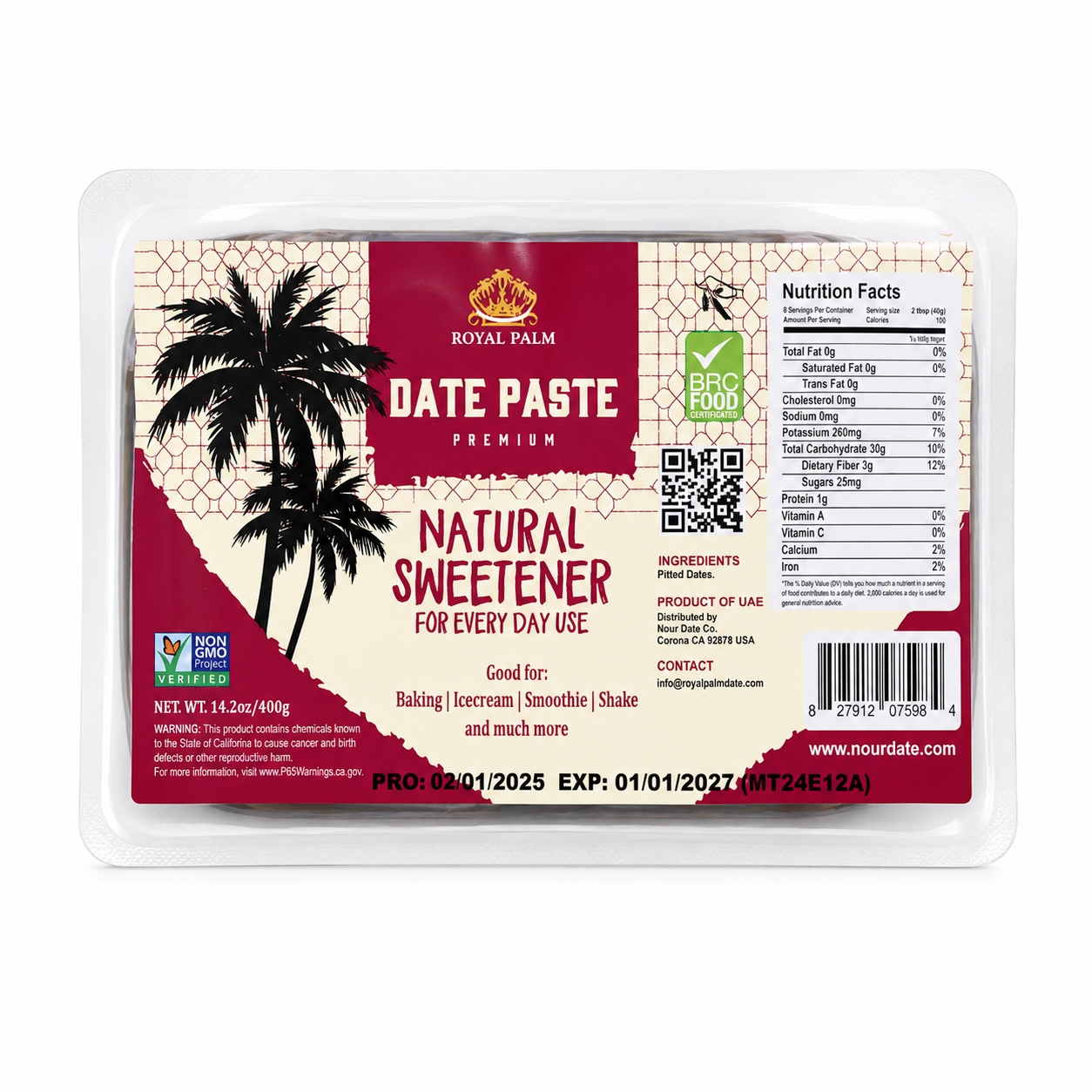 DT01 - Royal Paste Date 24 x 14 oz (400g)