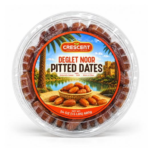 DT02 - Crescent Deglet Noor Pitted Dates 12 x 24 oz (680g)