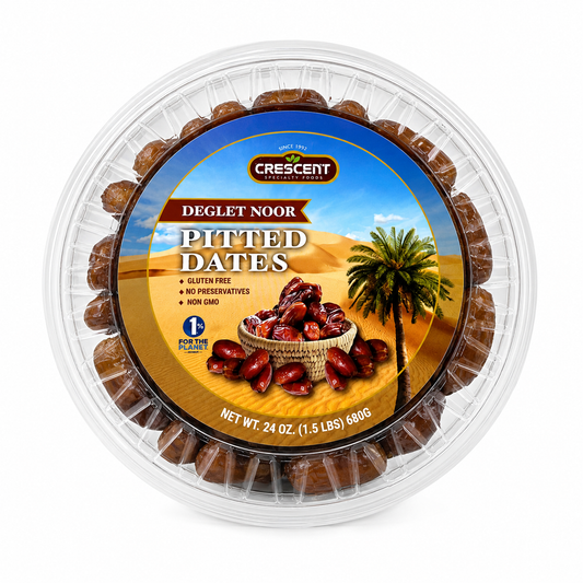 DT02 - Crescent Deglet Noor Pitted Dates 12 x 24 oz (680g)