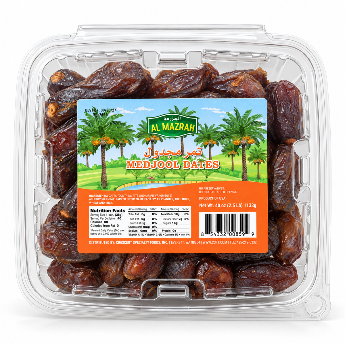 DT03J - Al Mazrah Medjool Date 8 X 40oz
