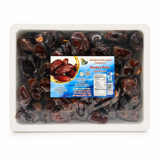 DT06C - Al Shira Foam Tray Khodary Dates 12 x 35 oz (1000g)
