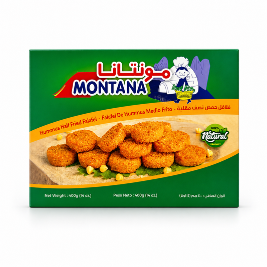 FZ07D - Montana Hummus Half Fried Falafel Frozen 20 x 14oz