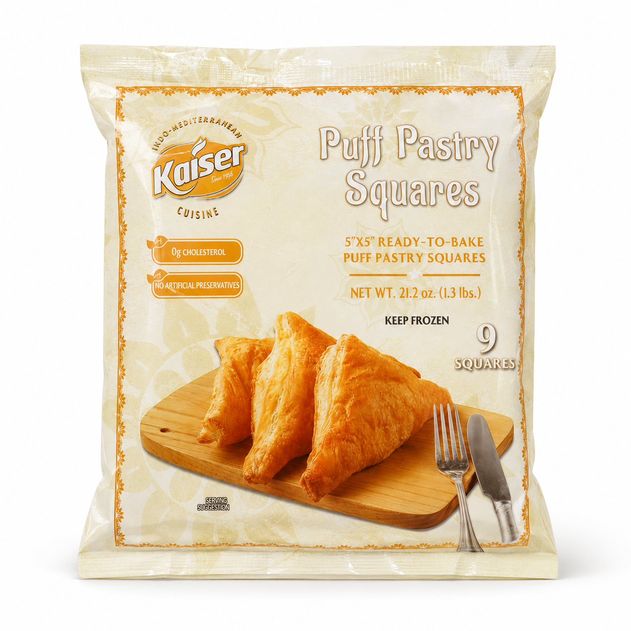 FZ2001 - Kaiser Puff Pastry Square 18 x 1.3 lb