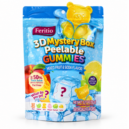 GM0602 - Feritio 3D Peelable Gummies Mix Fruit Soda 20 x 90g