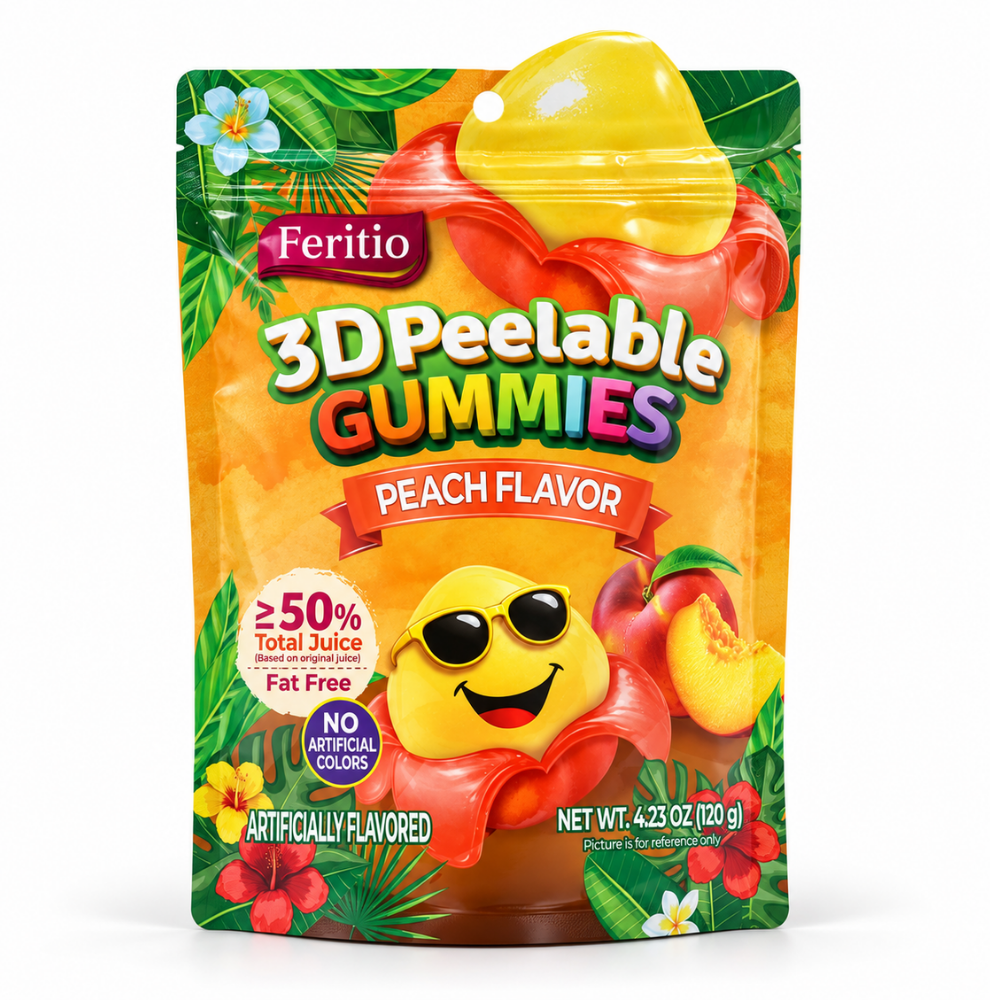 GM0605 - Feritio 3D Peelable Gummies Peach 20 x 120g