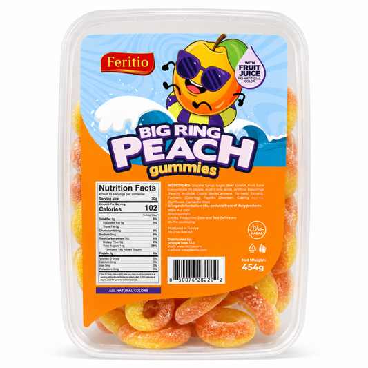 GM0701 - Feritio Gummy Peach Ring 12 x 454g Tubs