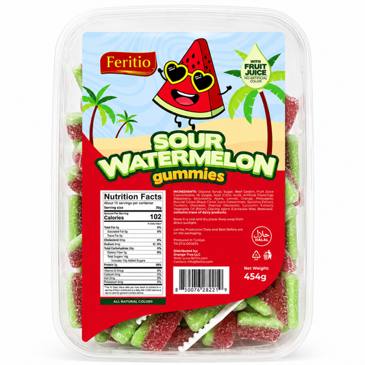 GM0704 - Feritio Gummy Sour Watermelon 12 x 454g Tubs
