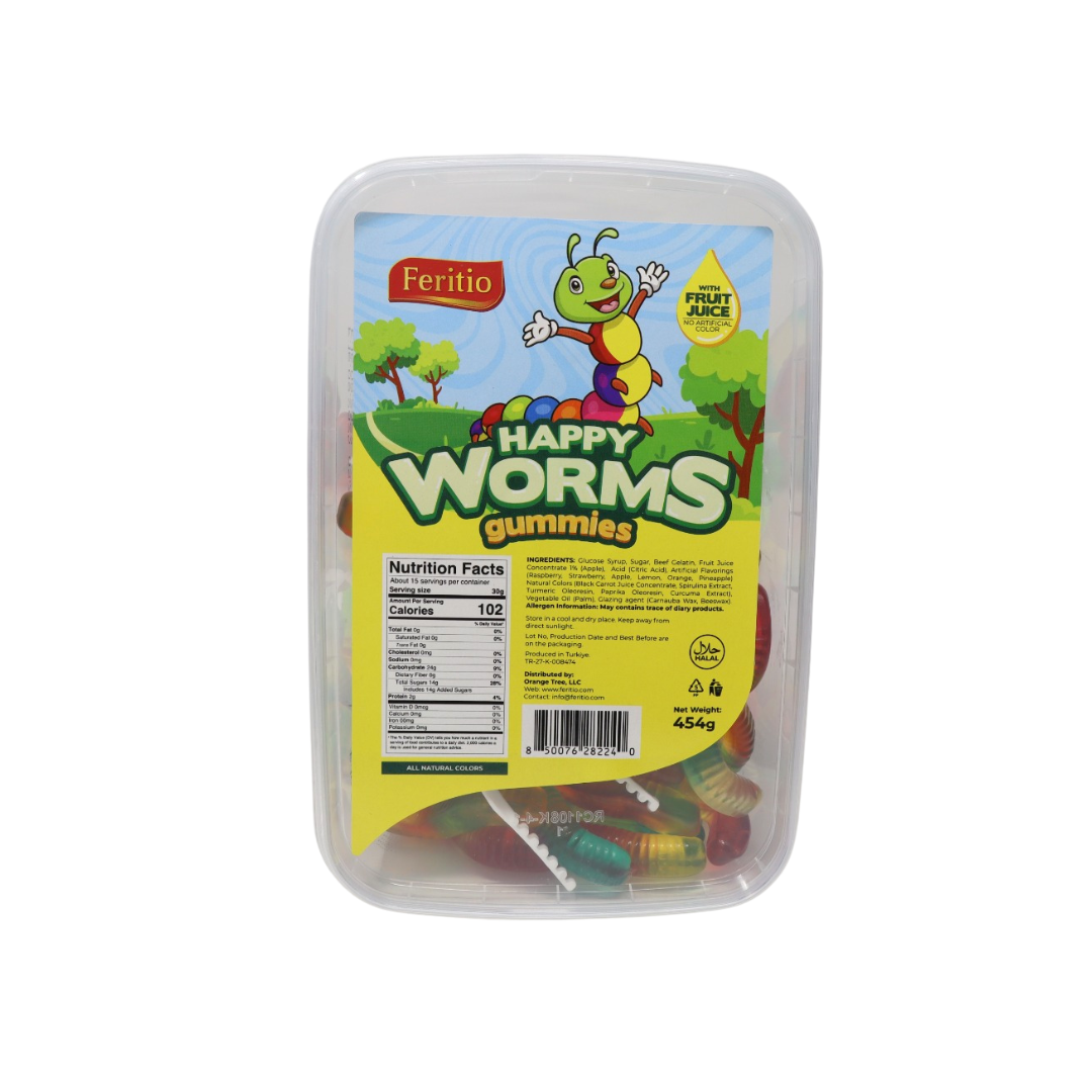GM0705 - Feritio Gummy S-Worms 12 x 454g Tubs