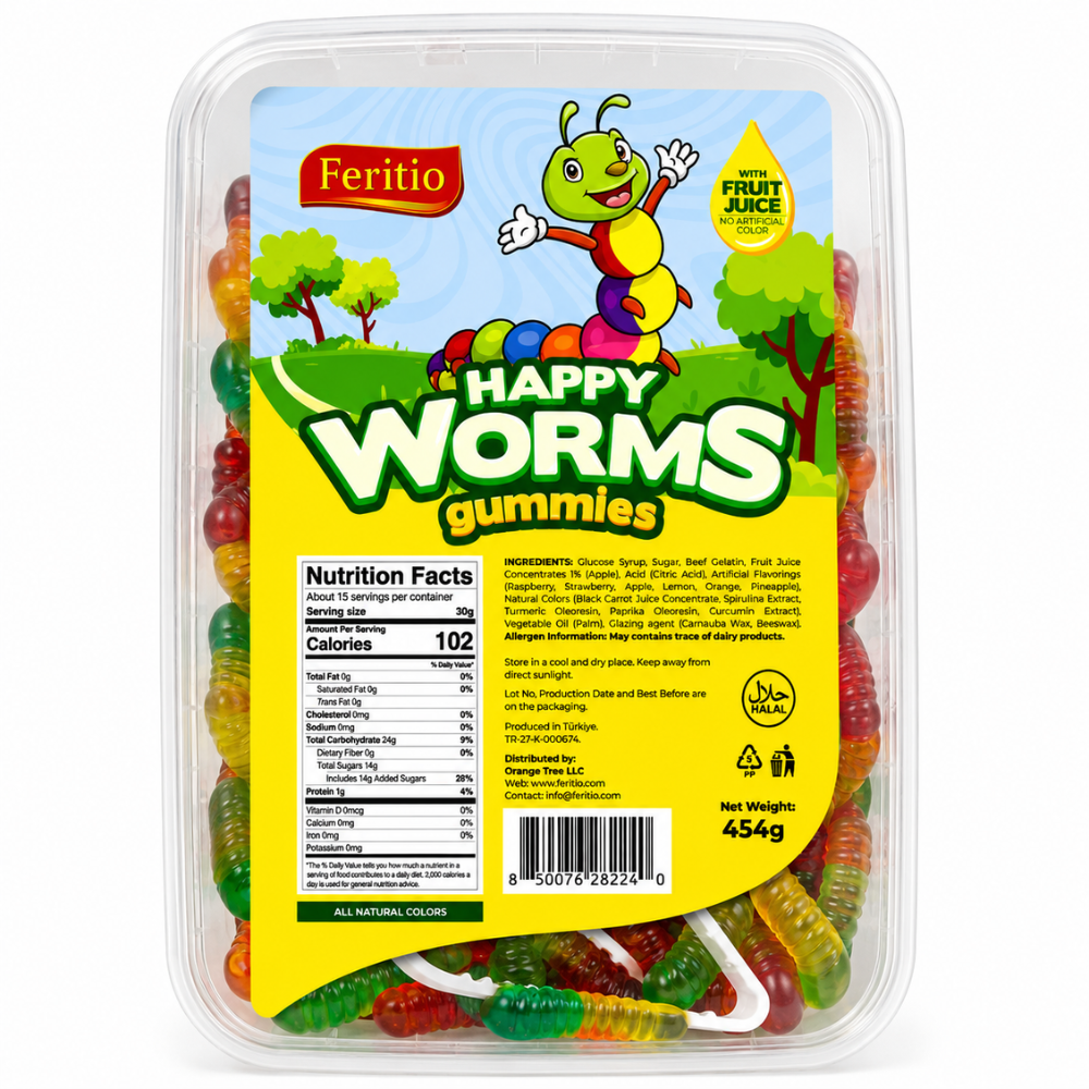 GM0705 - Feritio Gummy S-Worms Tubs 12 x 454g