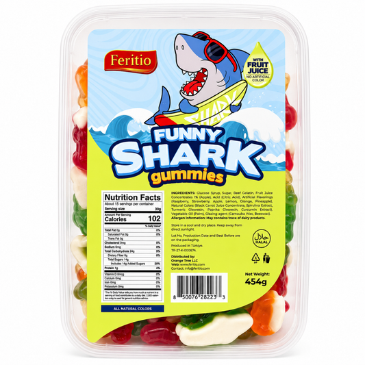 GM0706 - Feritio Gummy Tub Shark 12 x 454g Tubs