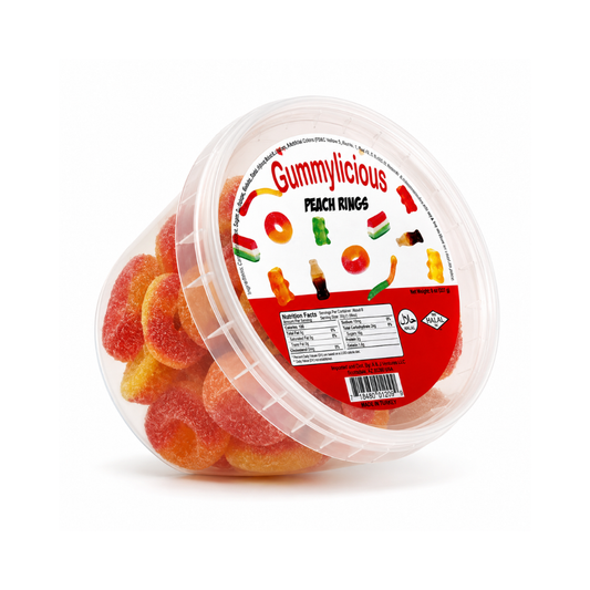 GM09C - Gummylicious Gummy Peach Ring Halal 18 x 300 g
