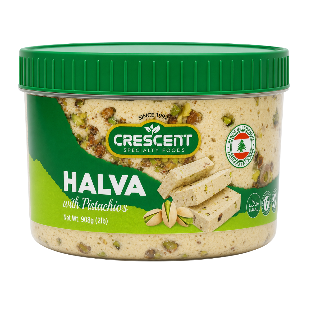 HV2502 - Crescent Halva W/ Pistachios 12 x 908 gr