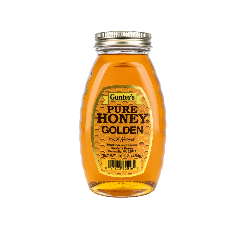 HY19B – Gunters Pure Golden Honey 1 LB.  12 x 1 lb