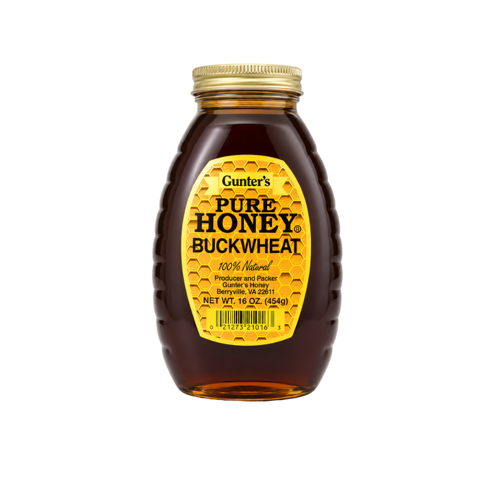 HY2001 - Gunters 1 LB Buckwheat  Honey 12 x 16 oz (454g)