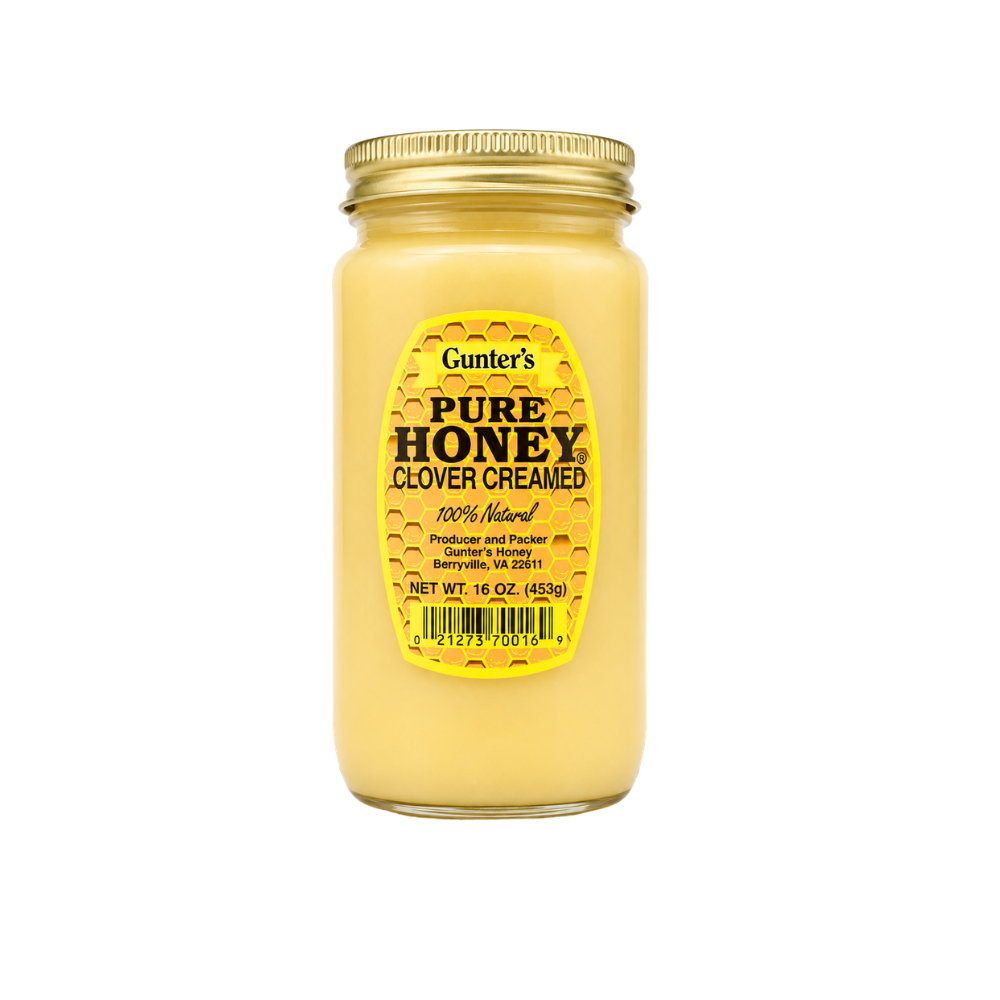 HY2002 - Gunters 1 LB Clover Creamed  Honey 12 x 16 oz (454g)