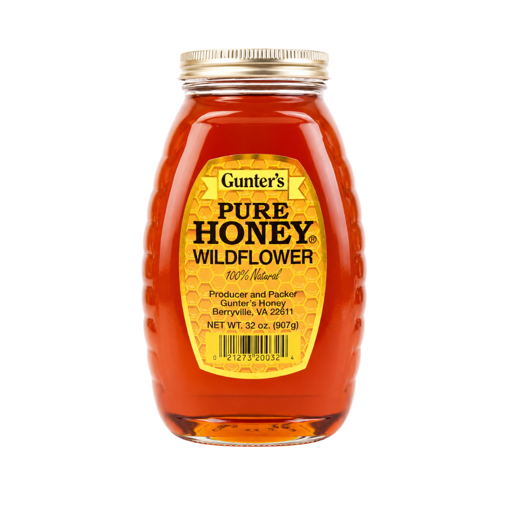 HY20D - Gunter 2 LB Wildflower Honey 12 x 32 oz (907g)
