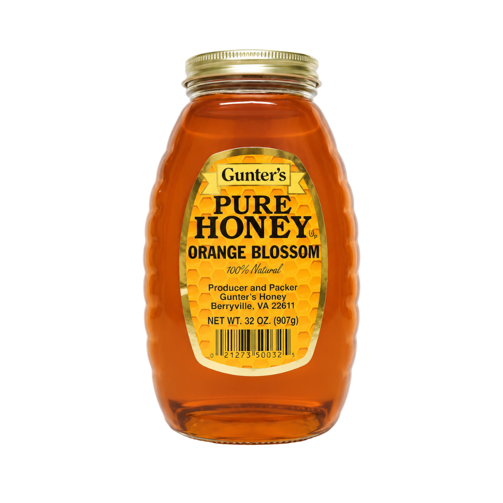 HY20E - Gunter 2 LB Orange Blossom Honey 12 x 32 oz