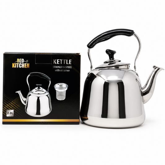 KW03D - Red Kitchen 2 LT Tea Kettle 2 L W Strainer