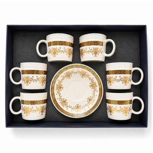KW57A – GS – 19422 Coffee Cup & Saucer Set 12 Pcs ( Black Box)