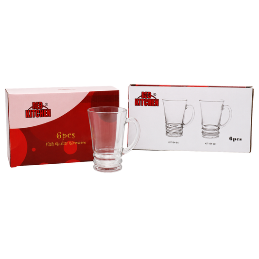 KW82D - Red Kitchen Tea Glass (Mug) 6 Pcs. (KIT 194-6B)