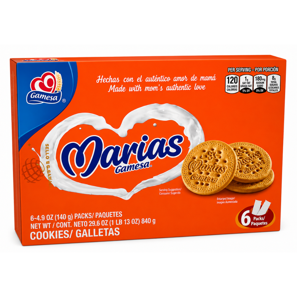 LCB01C - Gamesa Marias Cookies (Grande) 8 x 140 g