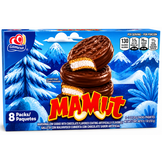 LCB01D - Gamesa Mamut 12 x 232 g (marshmallow Chocolate Cookie)