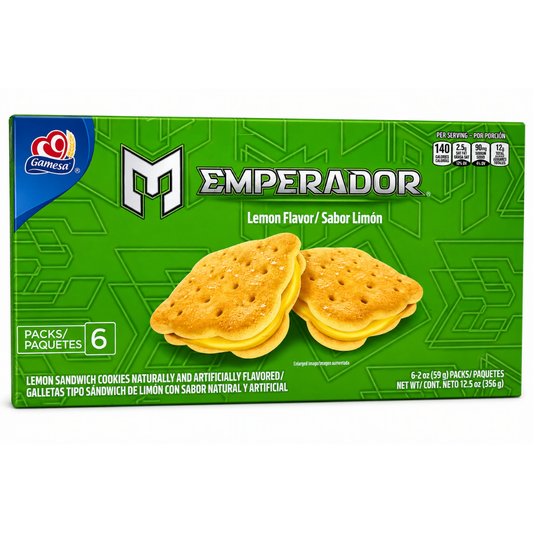 LCB02A - Gamesa Emperador Lemon Sandwich Cookies 12 x 356 g