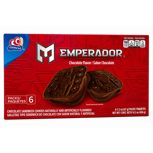 LCB02C - Gamesa Emperador ChocolateSandwich Cookies 12 x 406 g