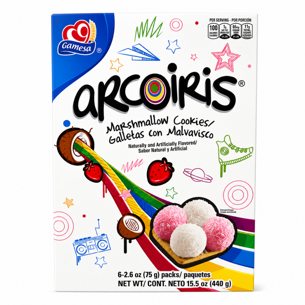 LCB04 - Gamesa Arcoiris Marshmallow Cookies 12 x 440 g
