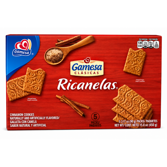 LCB05 - Gamesa Ricanelas Cinnamon Cookies 12 x 450 g