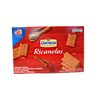 LCB05 - Gamesa Ricanelas Cinnamon Cookies 12 x 16.5 oz