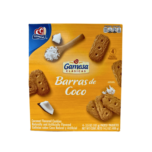 LCB06 - Gamesa Barras De ( Coco ) Coconut Cookies 12 x 14.3 oz