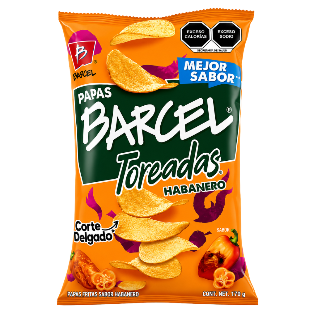 LCP02B - Barcel Chip's Toreadas Habanero 1 x 170 g