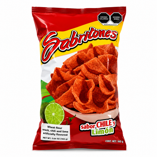 LCP03 - Sabritones Chile Limon Original Chips (Big) 1 x 5.8 oz (160g)
