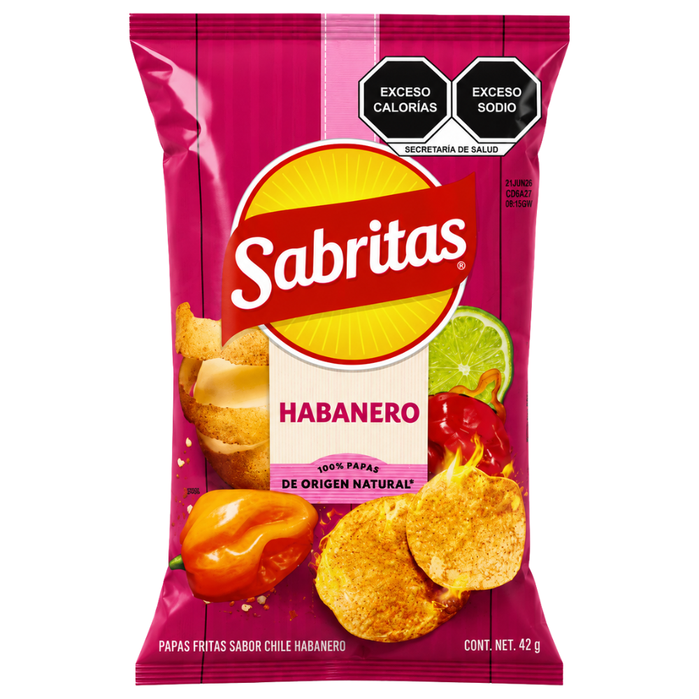 LCP0902 - Sabritas Habanero 1 x 42 gr (De origen Natural)