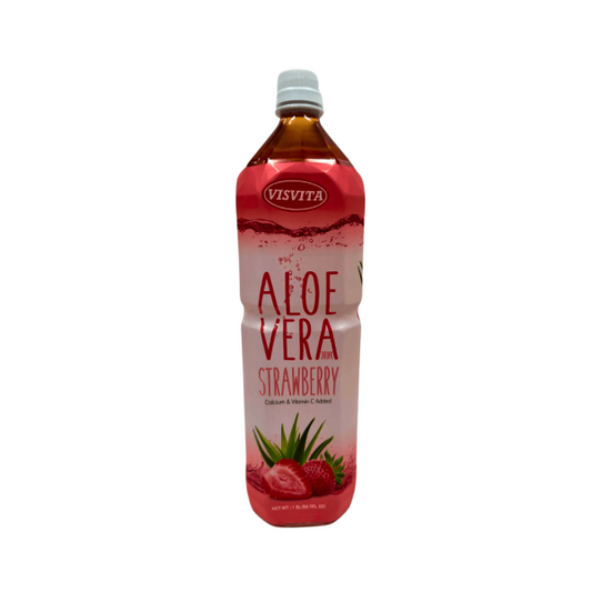 LDK05006 - VISVITA Aloe Strawberry Drink Plastic Bottle 12 x 1.5 Lt