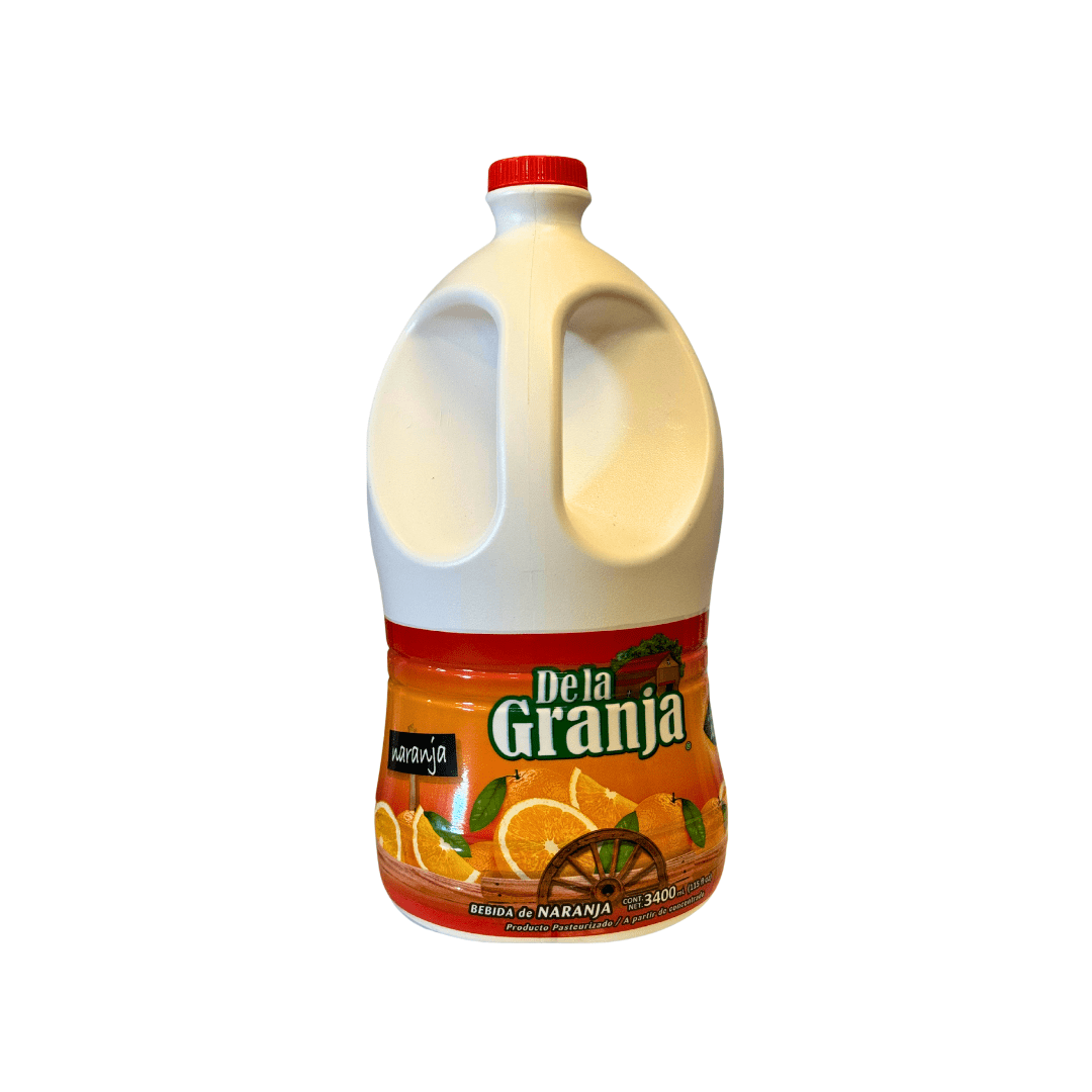 LDK02001 - Jugo De Naranja De la Granja Drink Plastic Bottle 6 x 3.4 L